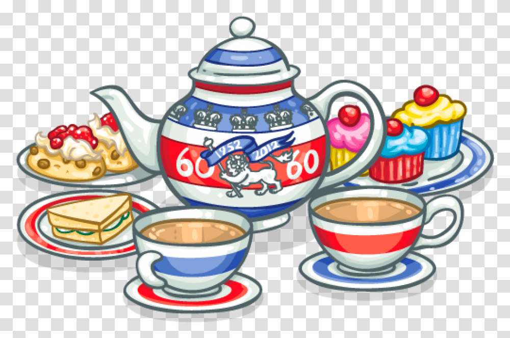 Afternoon Tea Background Clip Art Cream Tea, Pottery, Teapot, Porcelain, Saucer Transparent Png