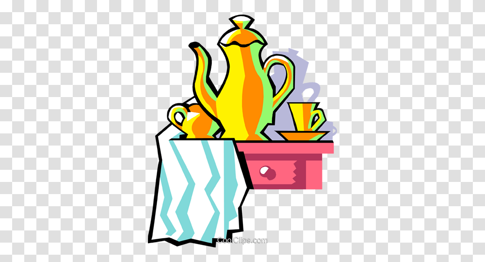 Afternoon Tea Royalty Free Vector Clip Art Illustration, Poster, Advertisement, Pottery Transparent Png