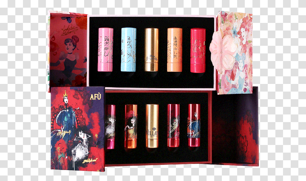 Afu Lipstick Gift Box Set Cosmetics Disney Princess Afu Disney Lipstick, Book, Furniture, Shelf Transparent Png