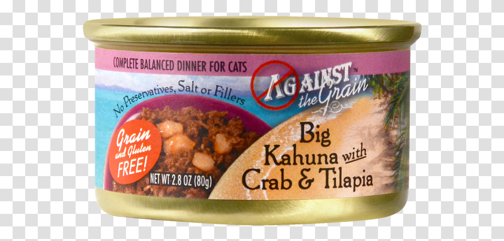 Against The Grain Big Kahuna With Crab And Tilapia Mechado, Food, Tin, Can, Aluminium Transparent Png