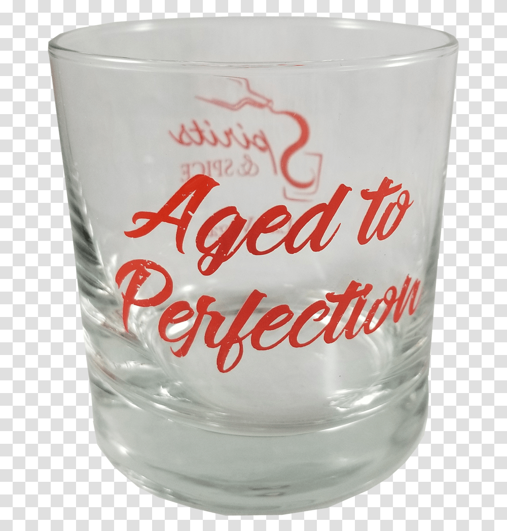 Aged To Perfection Pint Glass, Jar, Bottle, Cup, Ice Cream Transparent Png
