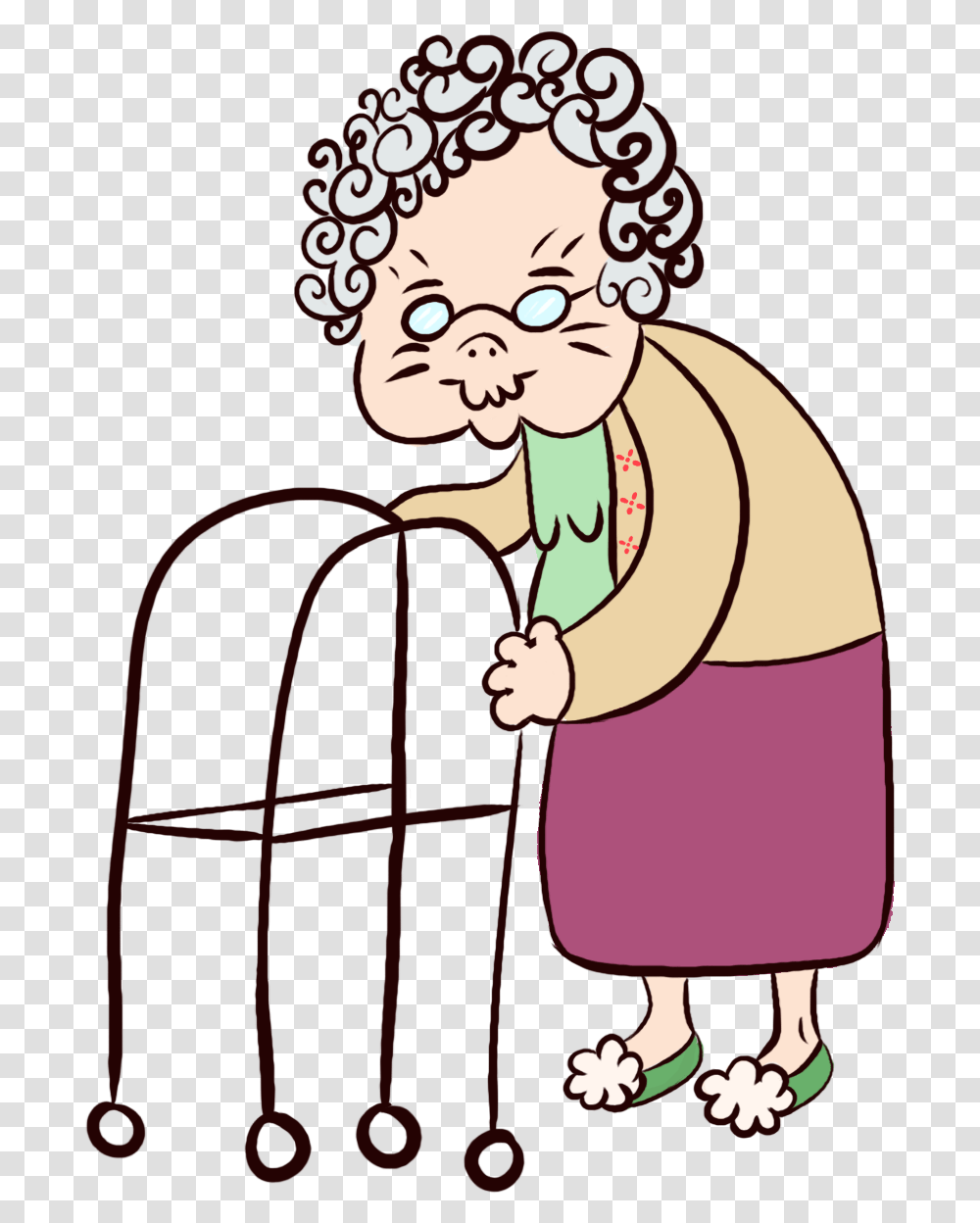 Ageism Poster Revisited Graphic Design Hnd Old Lady Cartoon Frail, Face, Female Transparent Png