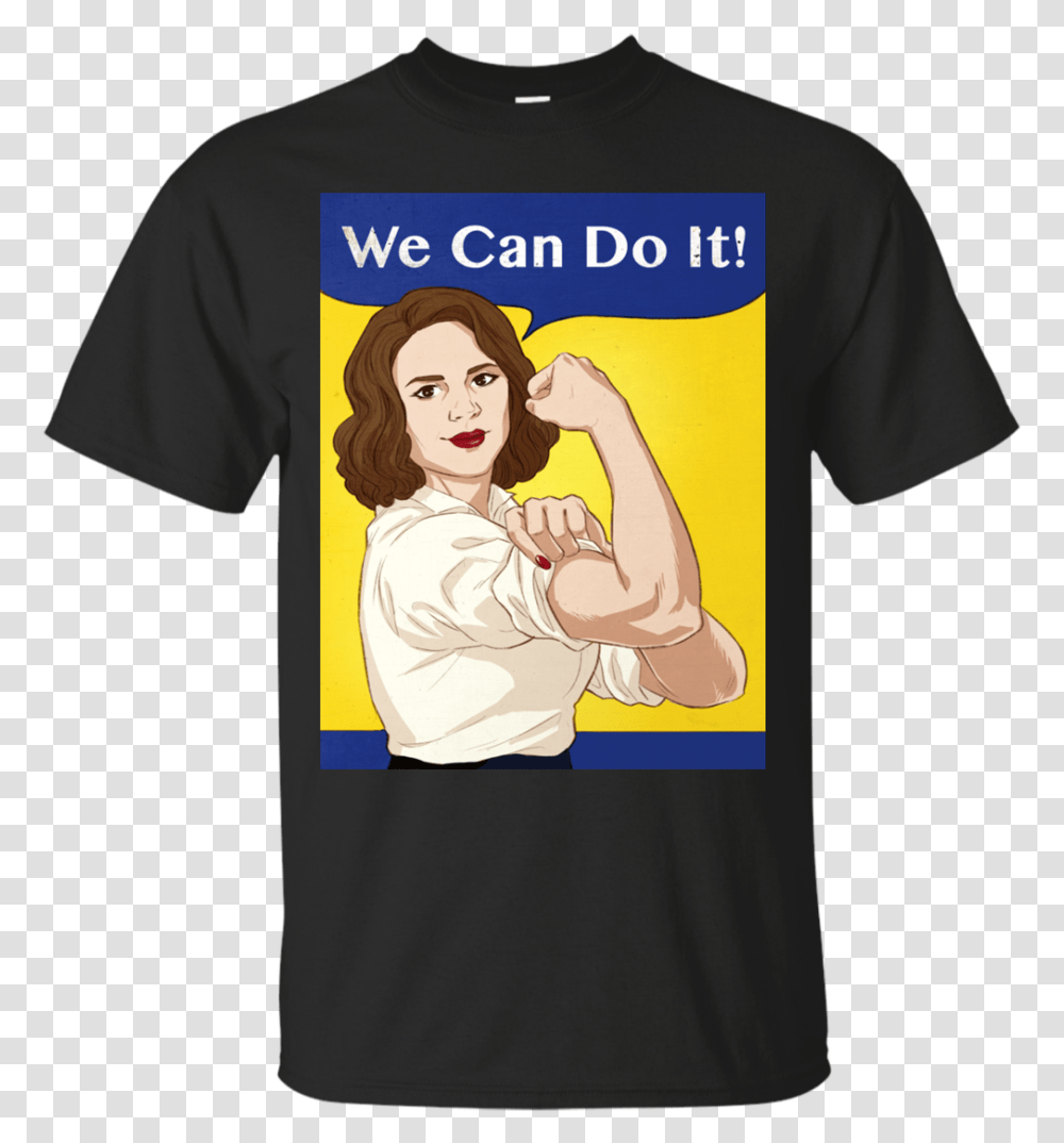 Agent Carter We Can Do It Peggy Carter T Shirt Amp Hoodie We Can Do It Minnie Mouse, Apparel, T-Shirt, Person Transparent Png