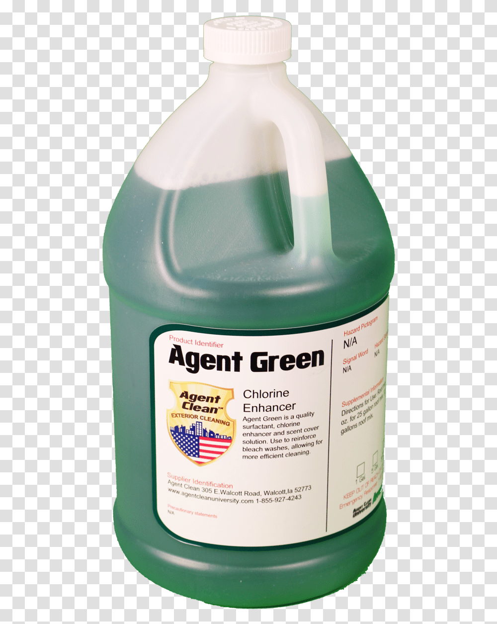 Agent Clean Agent Green Chlorine Enhancer Plastic, Milk, Beverage, Drink, Bottle Transparent Png