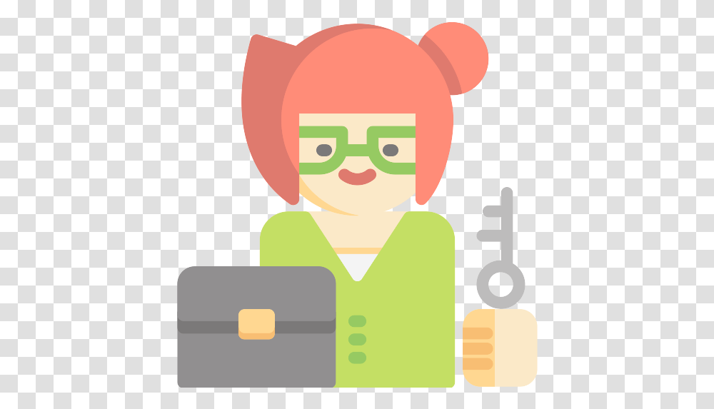 Agent Seller Icon Cartoon, Text, Face, Label, Drawing Transparent Png