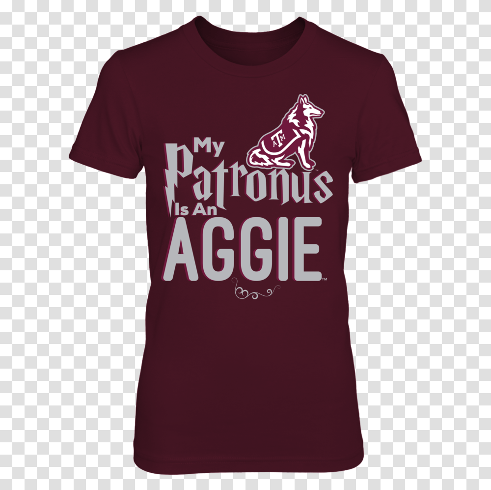 Aggies Fan Gear My Patronus Is An Aggie Texas Mascot, Clothing, Apparel, T-Shirt Transparent Png