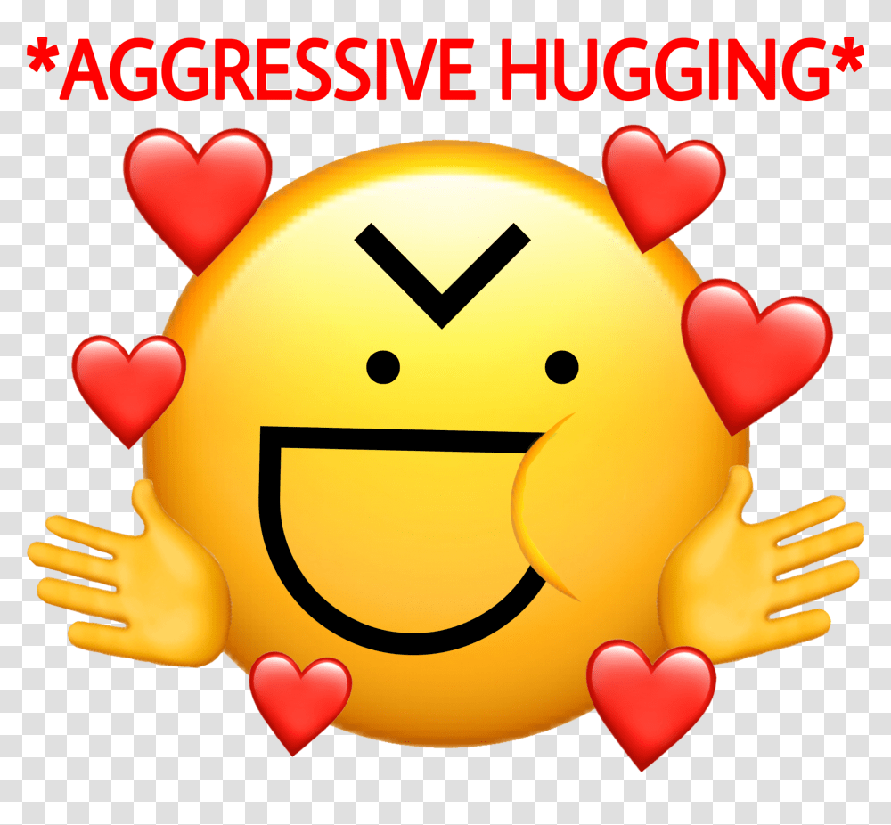 Aggressive Hug Hugs Hugging Sticker Happy, Outdoors, Nature, Pac Man, Toy Transparent Png
