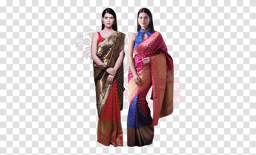Agnisie Pick Any 1 Golden Weaves Saree Silk, Apparel, Sari, Person Transparent Png