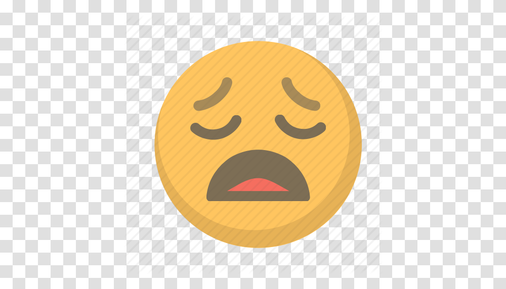 Agony Depressed Emoji Face Sad Weary Icon, Food, Plant, Egg, Cookie Transparent Png