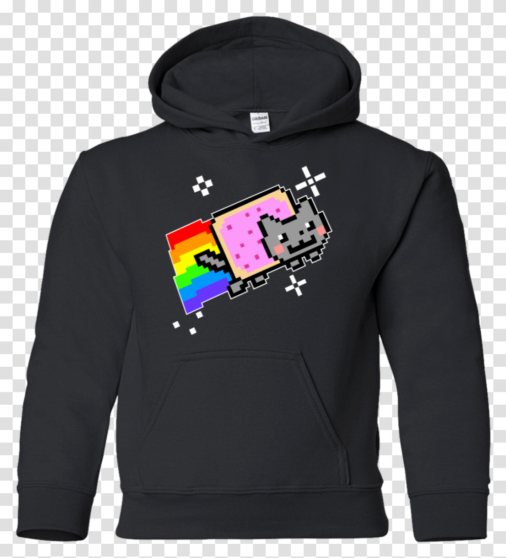 Agr Nyan Cat Rainbow Youth Pullover Hoodie, Apparel, Sweatshirt, Sweater Transparent Png