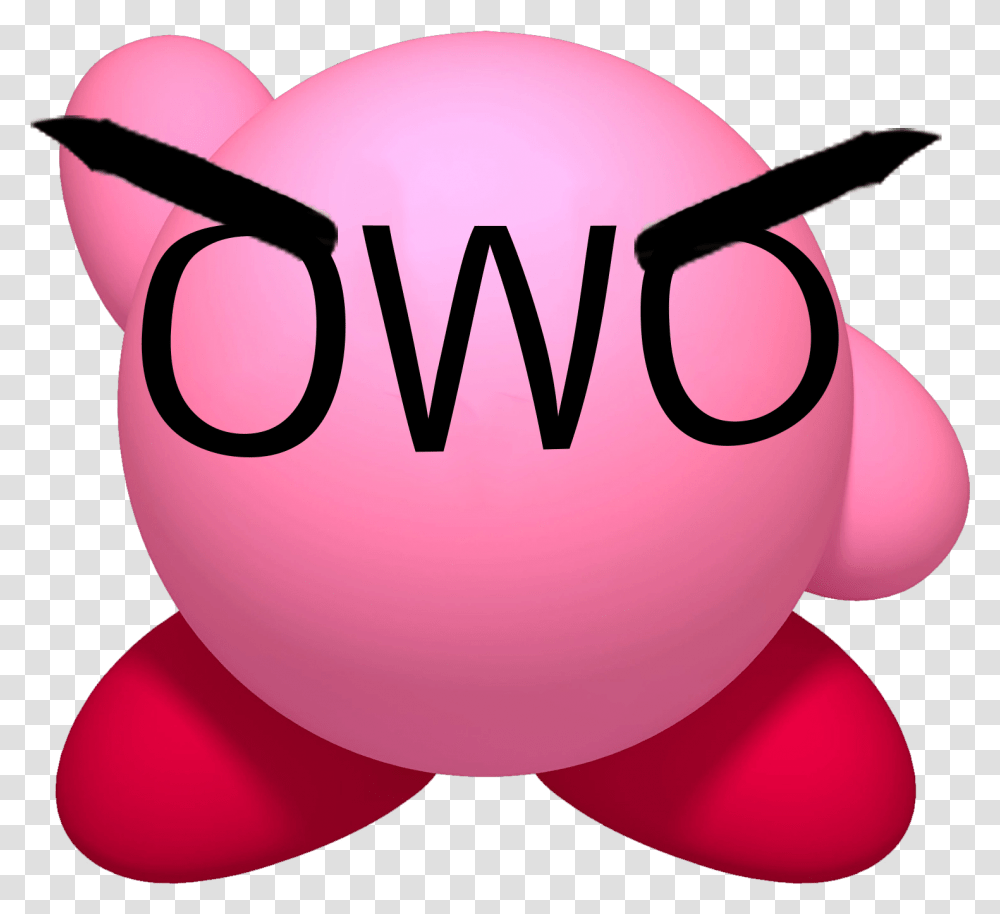 Agressive Owo Kirbykong Kirby, Balloon, Text Transparent Png