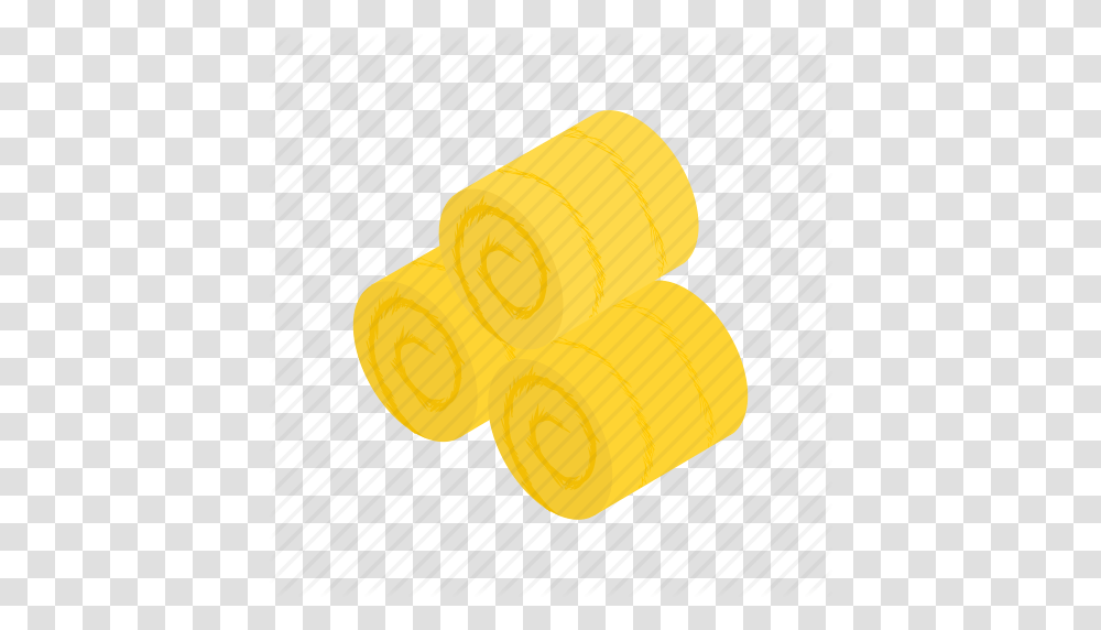 Agriculture Bale Harvest Hay Isometric Roll Straw Icon, Plant, Food, Sliced, Sweets Transparent Png