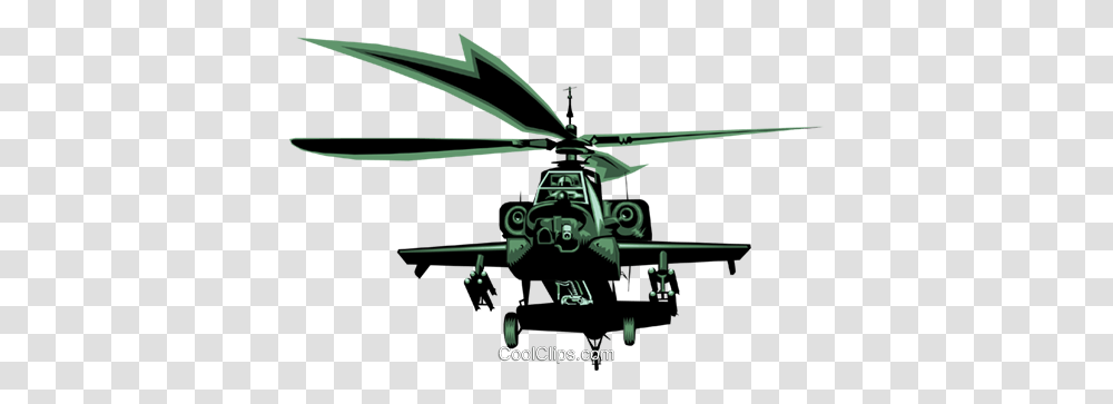Ah Helicopter Royalty Free Vector Clip Art Illustration, Aircraft, Vehicle, Transportation Transparent Png