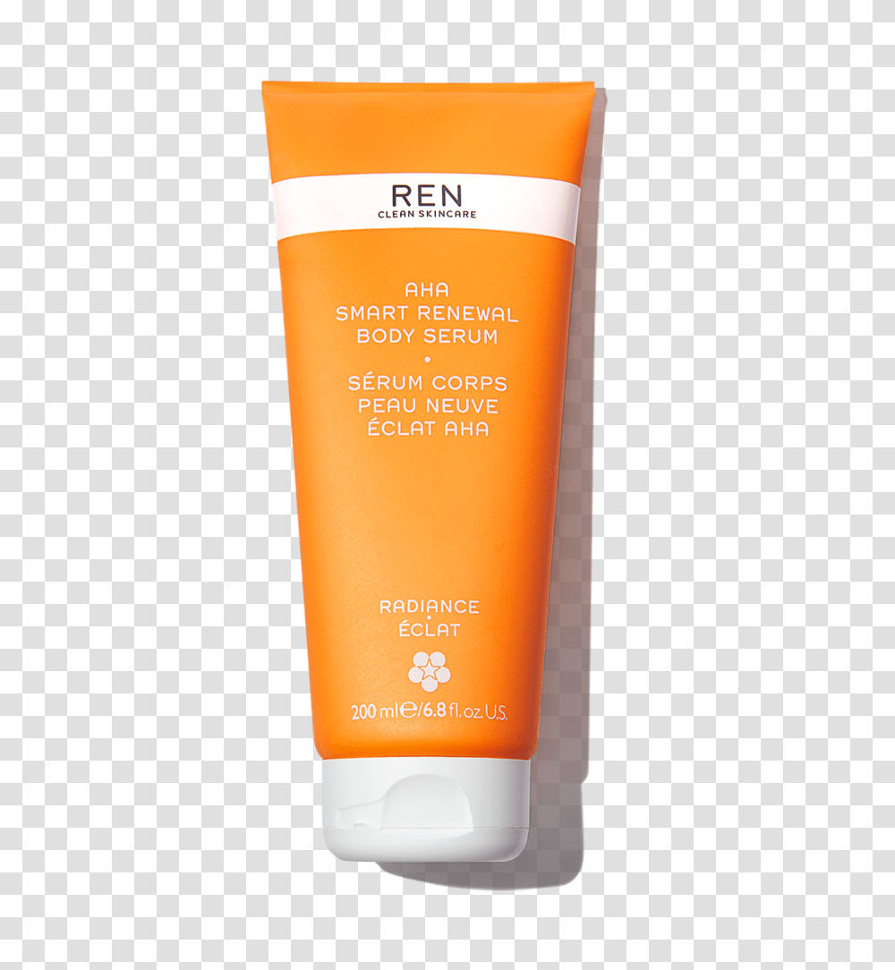 Aha Smart Renewal Body Serum Ren Clean Skincare, Sunscreen, Cosmetics, Bottle, Beer Transparent Png