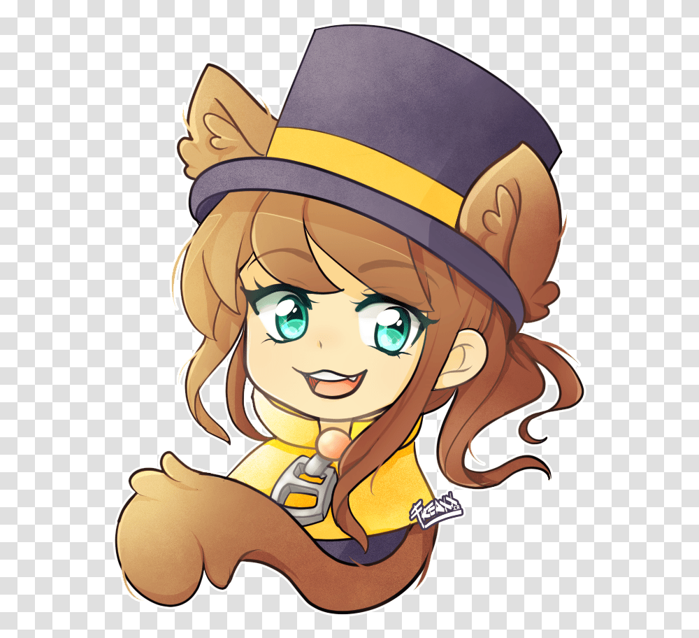Ahatintime Discord Emoji Cute Hat Girl A Hat In Time, Comics, Book, Person, Human Transparent Png