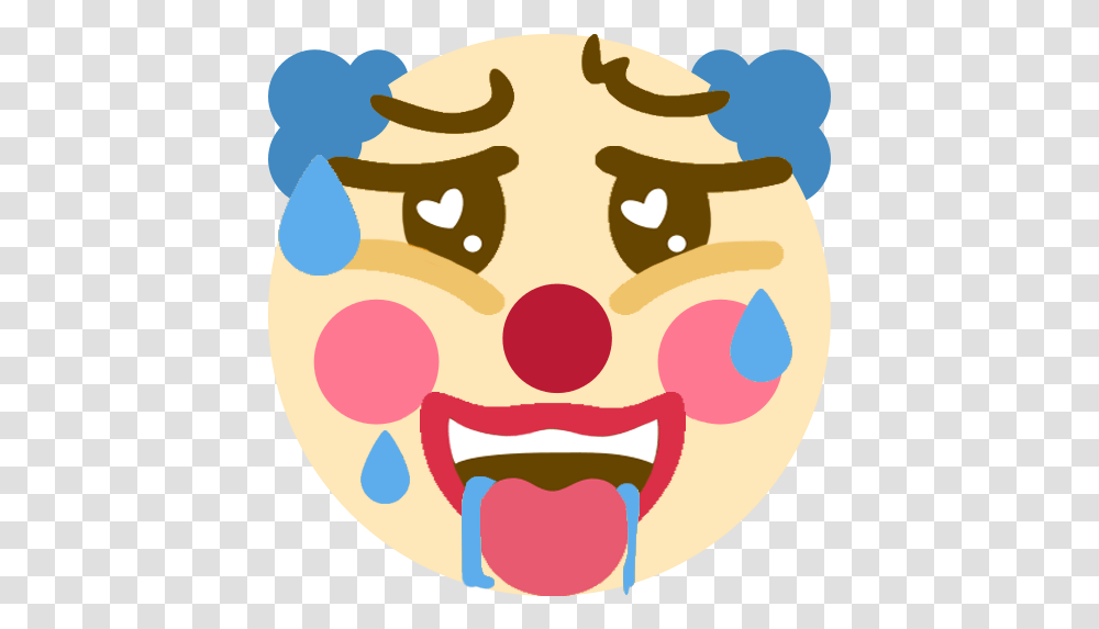 Ahegao Clown Emoji For A Discord Server Ahegao Clown Emoji, Performer, Rug Transparent Png