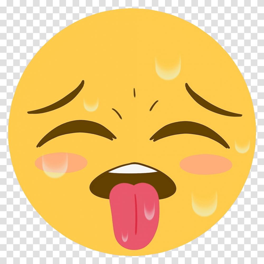 Ahegao Face Emoji, Mouth, Lip, Tongue, Interior Design Transparent Png