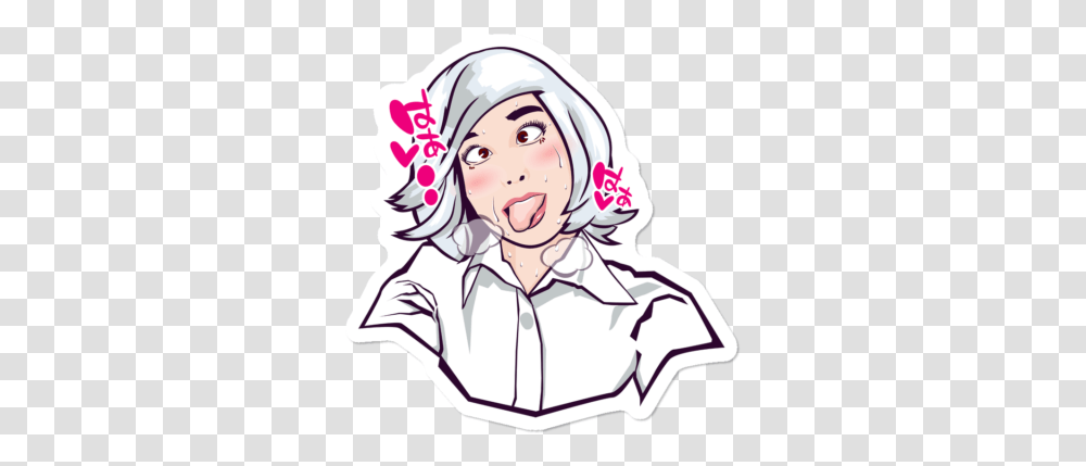 Ahegao Girl 3v1 Sticker By Ahegaoculture Design Humans Clip Art, Person, Face, Female, Hood Transparent Png