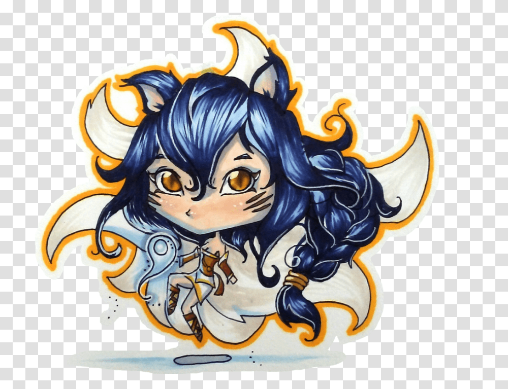 Ahri, Doodle, Drawing Transparent Png