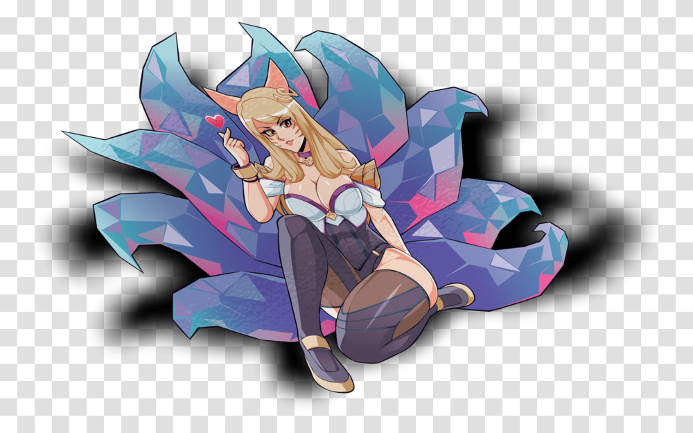 Ahri Kda Waifu Sticker Sonic The Hedgehog, Manga, Comics, Book, Person Transparent Png