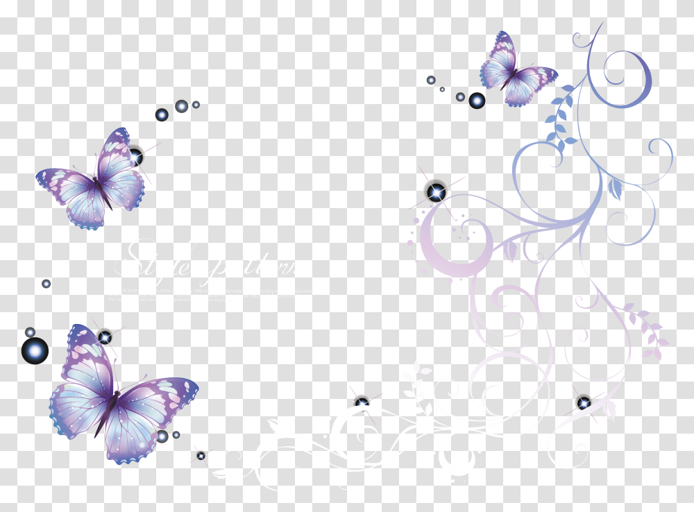Ai Vector Butterfly Background Purple Butterfly Background, Floral Design, Pattern Transparent Png