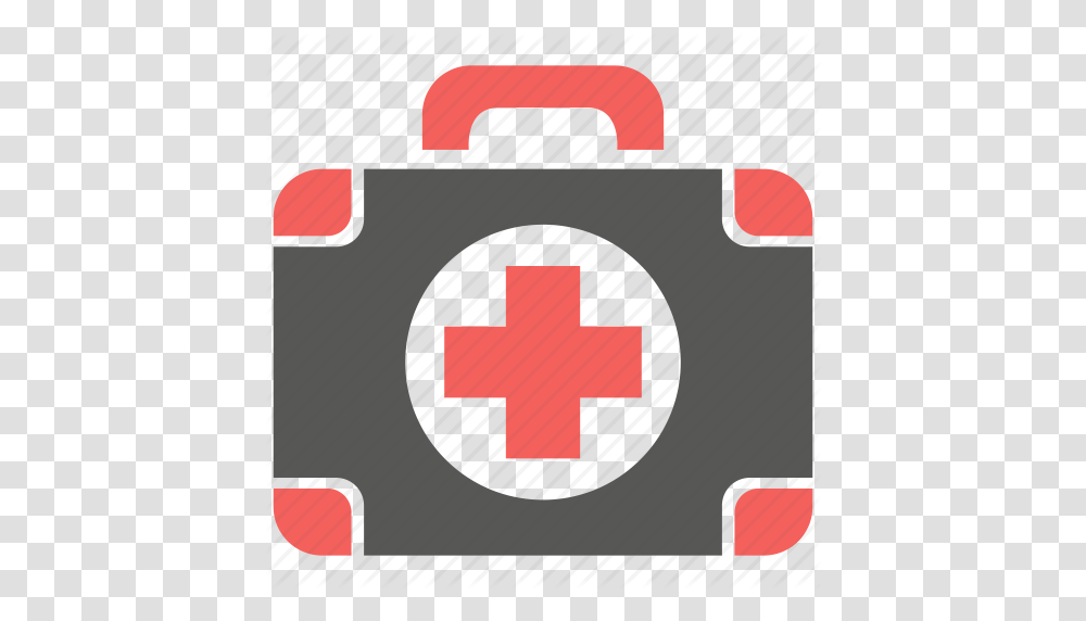 Aid Emergency First Aid Kit Kit Medical Treatment Icon, Logo, Trademark, Red Cross Transparent Png