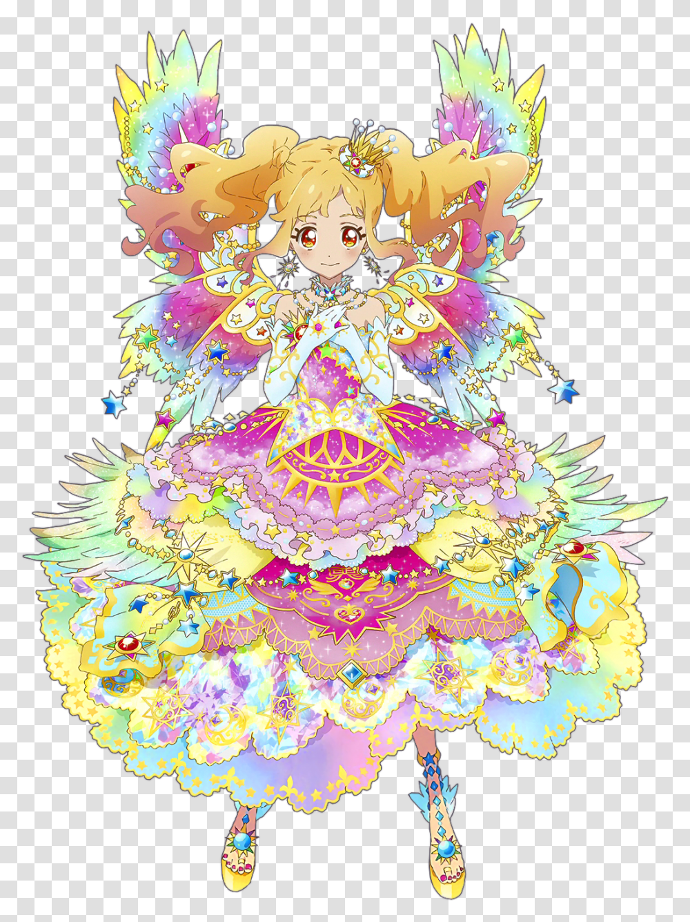 Aikatsu Stars Yume Sun Dress, Pattern, Ornament, Fractal Transparent Png