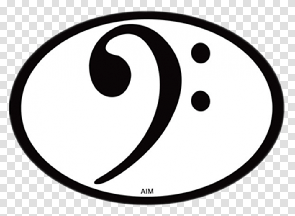 Aim 63510 Magnet Bass Clef Oval Circle, Label, Text, Number, Symbol Transparent Png
