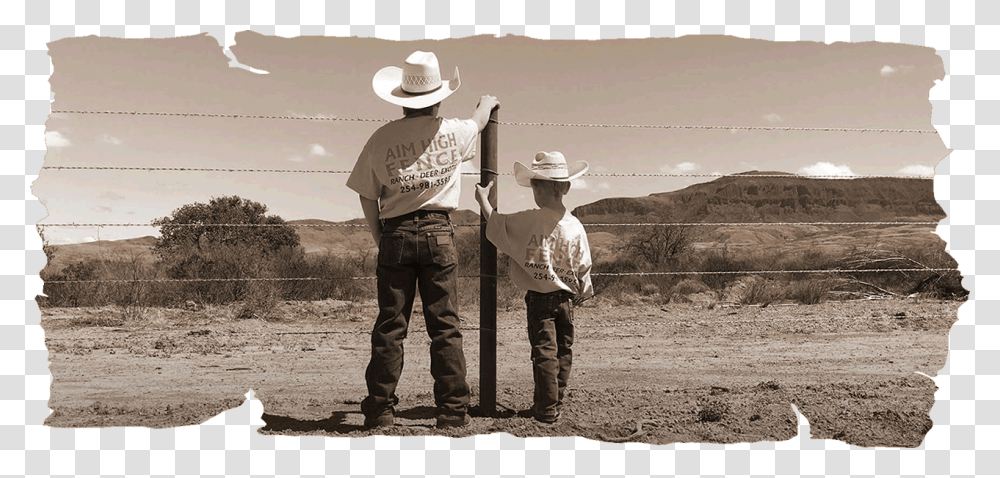 Aim High Fence Construction Texas Cowboy, Apparel, Person, Human Transparent Png