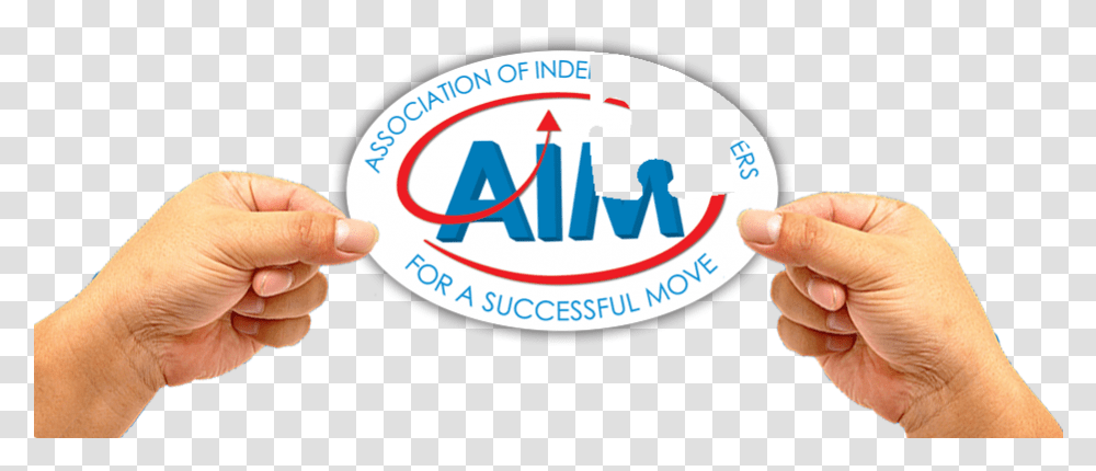 Aim Image Association Of Independent Movers, Label, Text, Sticker, Person Transparent Png