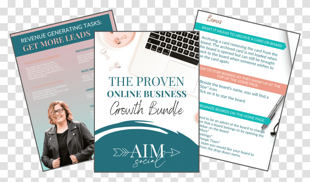 Aim Social Lead Magnet Business Growth Bundle Aim Document, Advertisement, Flyer, Poster, Paper Transparent Png