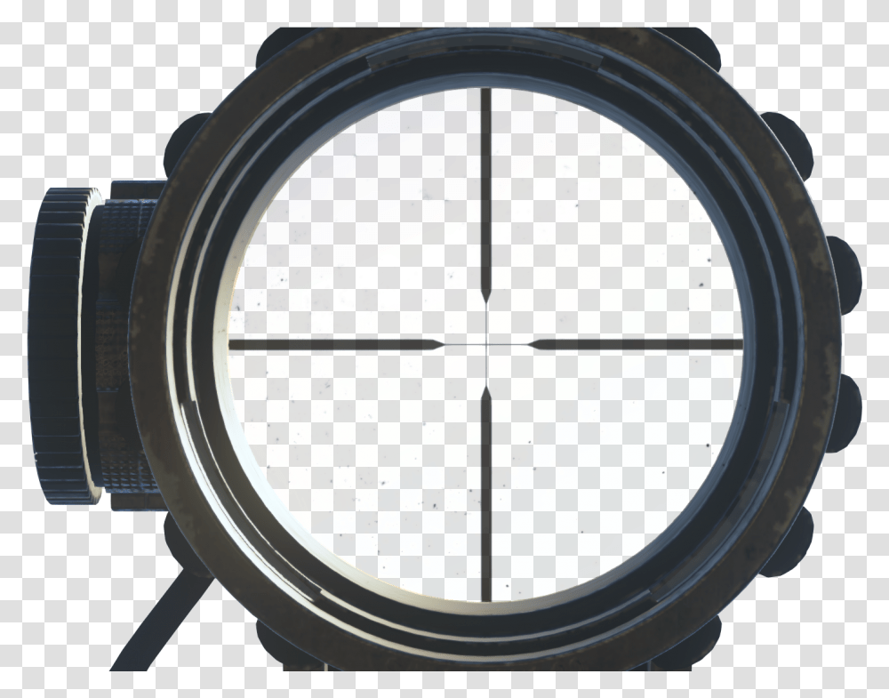 Aiming Down A Scope, Window, Wheel, Machine, Clock Tower Transparent Png