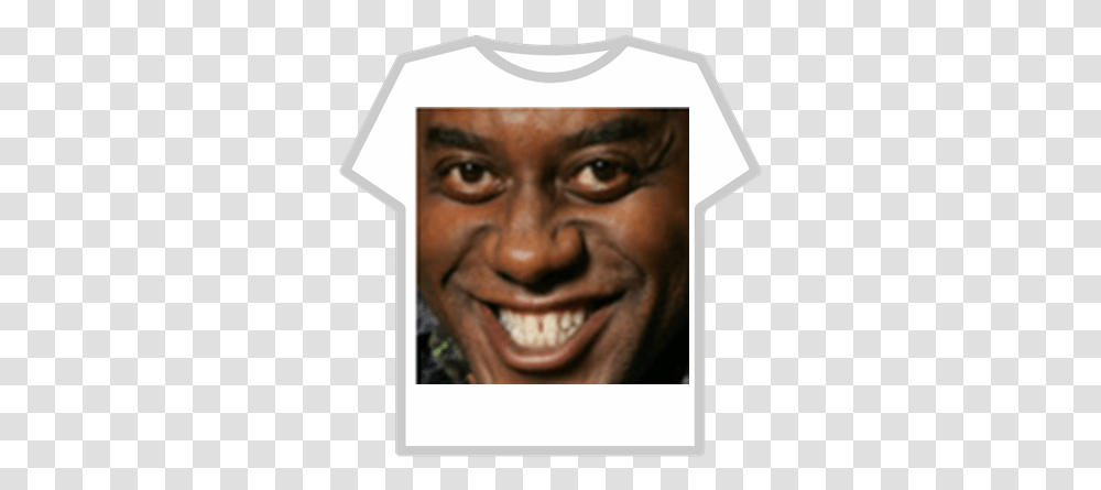 Ainsley Harriott Roblox Black Guy Face Meme, Person, Smile, Head, Clothing Transparent Png