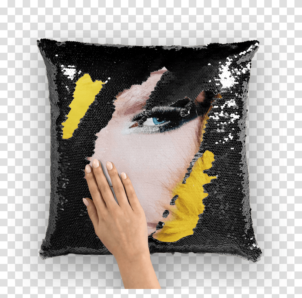 Ainsley Harriott Sequin Cushion, Pillow, Person, Human Transparent Png