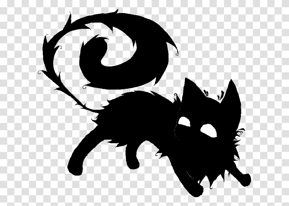 Aion S Cat Form White And Black Anime Cat, Outdoors, Nature, Silhouette, Face Transparent Png