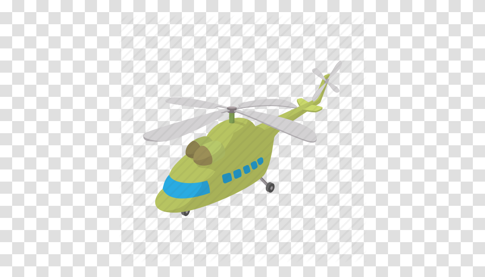 Air Aircraft Aviation Cartoon Green Helicopter Transport Icon, Vehicle, Transportation Transparent Png