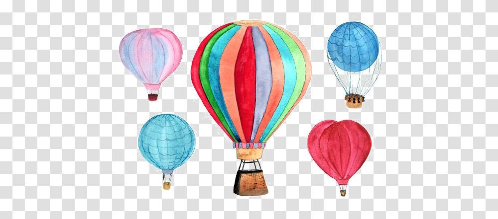 Air Balloon Free Download Watercolor Air Balloon, Hot Air Balloon, Aircraft, Vehicle, Transportation Transparent Png