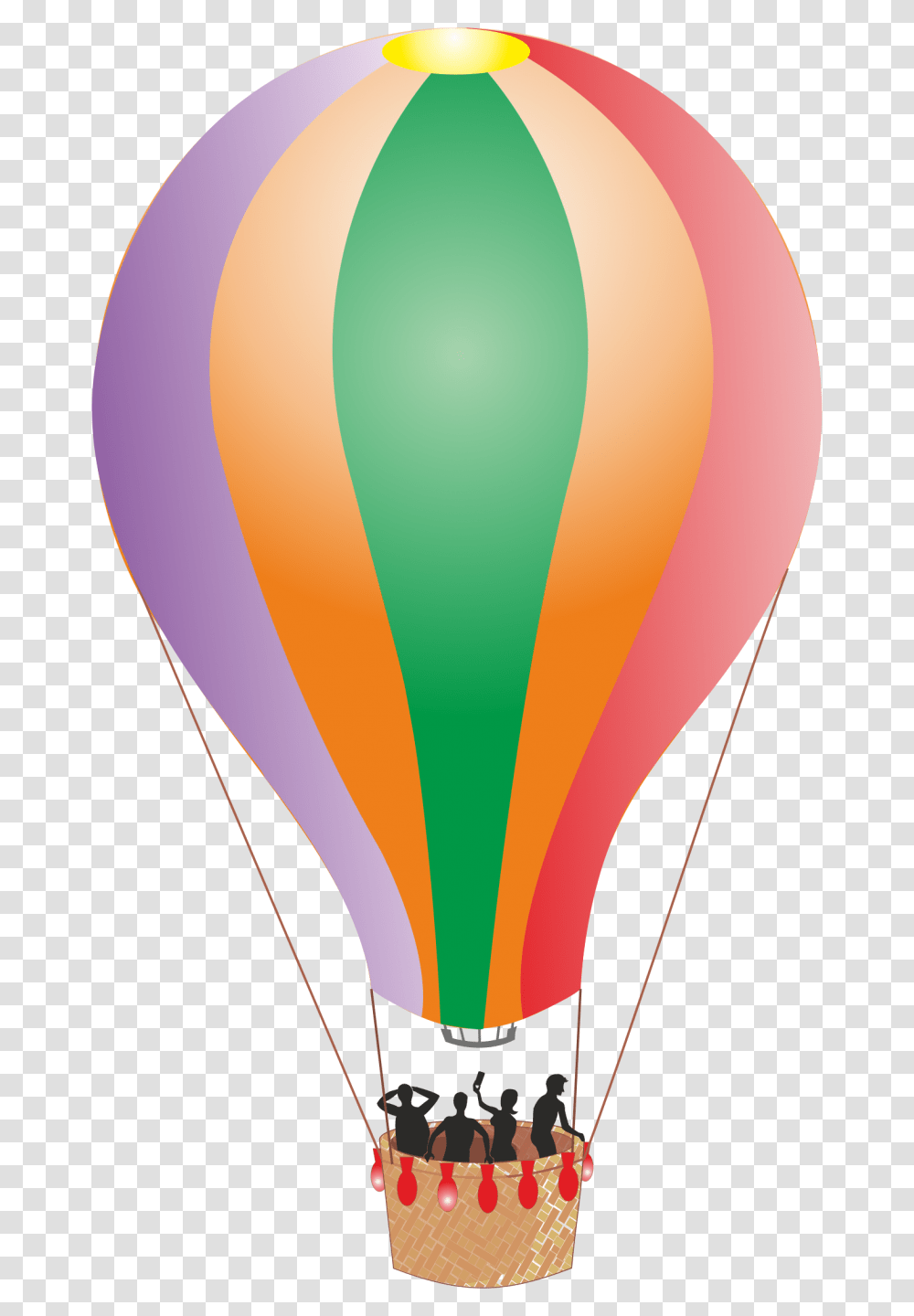 Air Balloon Image Hot Balloon With People Clipart, Hot Air Balloon, Aircraft, Vehicle, Transportation Transparent Png