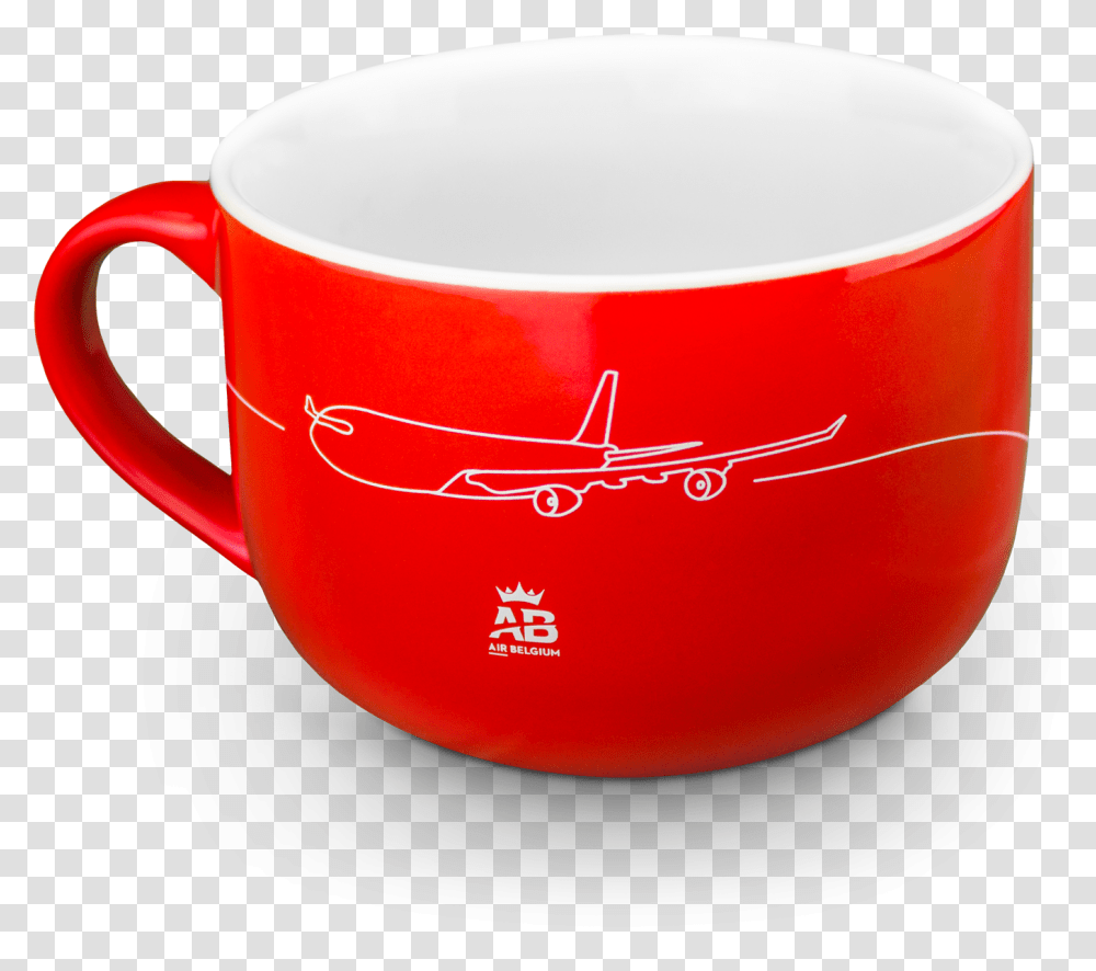 Air Belgium Red Ceramic Large Cup Cup, Coffee Cup, Bowl, Tape, Soup Bowl Transparent Png