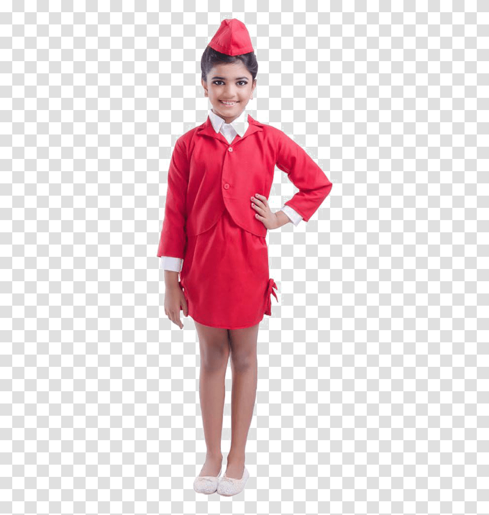 Air Hostess Free Image Fancy Dress Ideas For Kids Our Helpers, Sleeve, Long Sleeve, Female Transparent Png