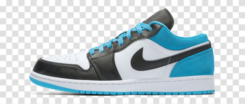 Air Jordan 1 Low Laser Blue, Shoe, Footwear, Apparel Transparent Png