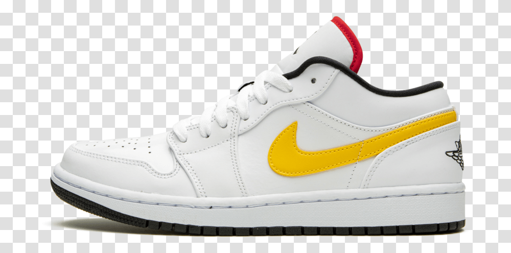Air Jordan 1 Low White Multicolor Swoosh, Shoe, Footwear, Apparel Transparent Png