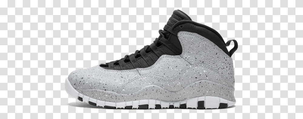 Air Jordan 10 Light Smoke Jordan Retro 10 Cement Shirt, Apparel, Shoe, Footwear Transparent Png