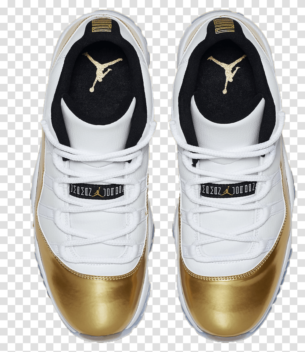 Air Jordan 11 Low Closing Ceremony Low Top 11s Gold, Apparel, Shoe, Footwear Transparent Png