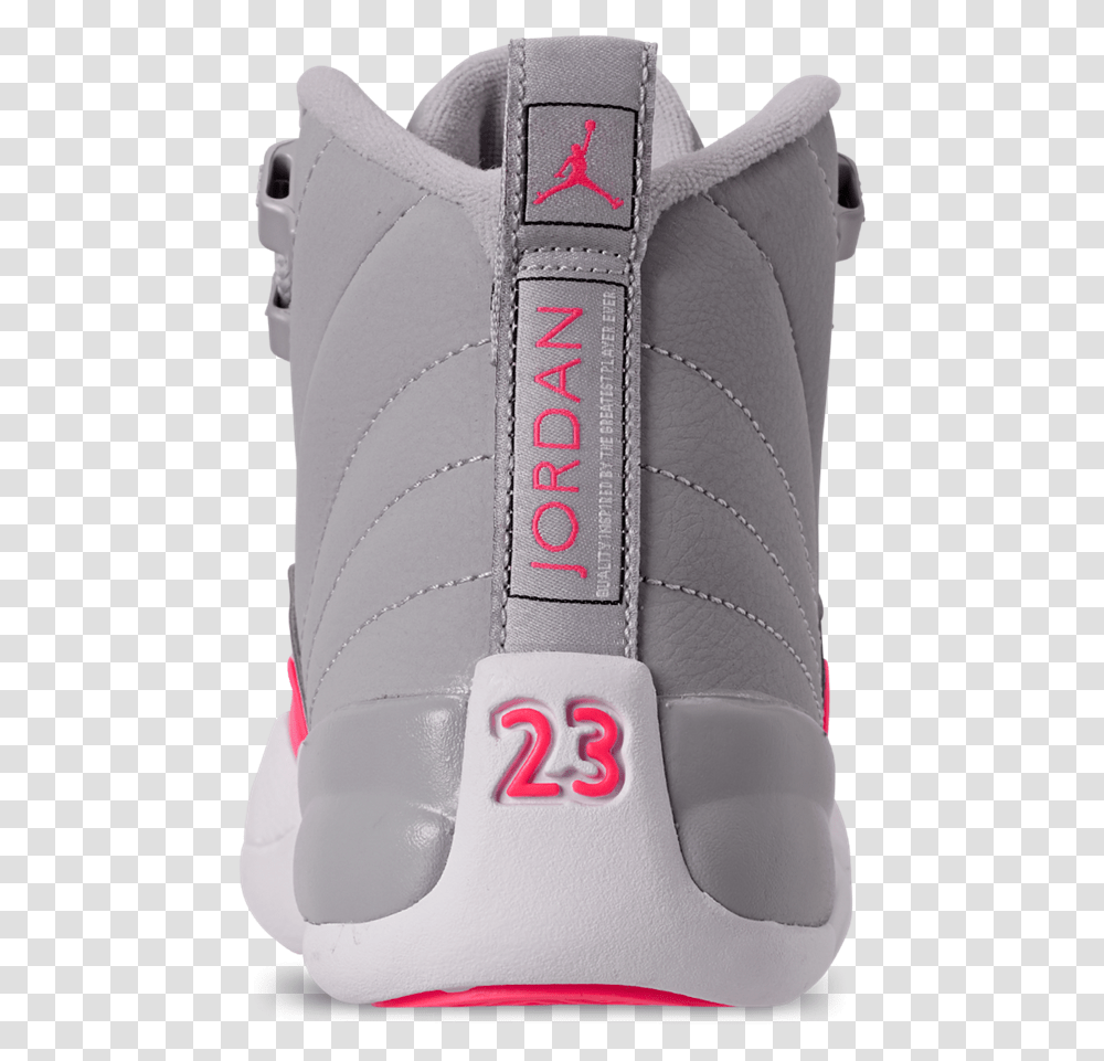 Air Jordan 12 Retro Hall Of Sneakz Back Jordan 12 Gray And Pink Back, Apparel, Backpack, Bag Transparent Png