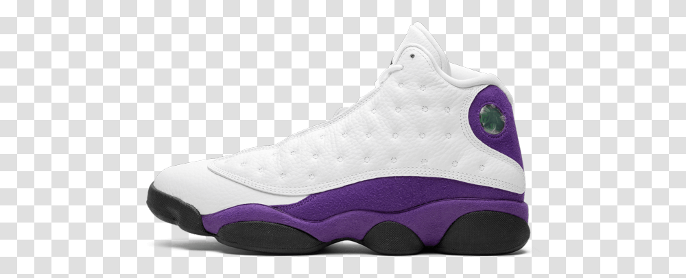 Air Jordan 13 Lakers Sneakers, Apparel, Shoe, Footwear Transparent Png