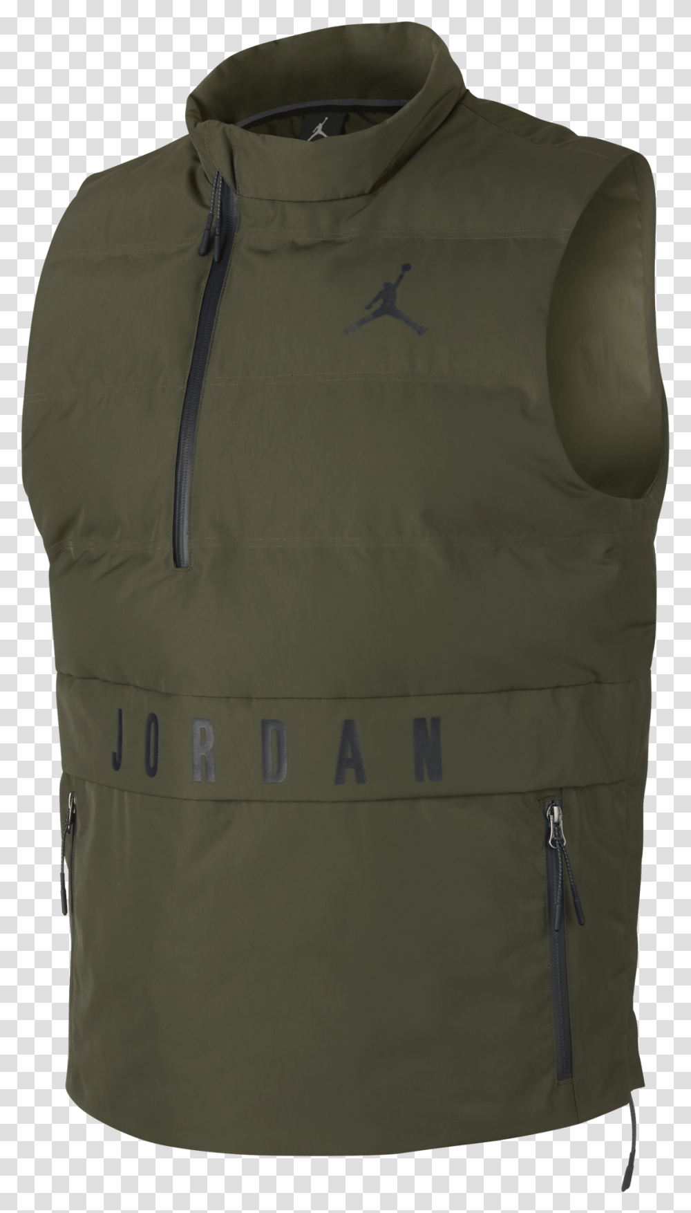 Air Jordan 23 Tech Vest Air Jordan Tech Vest, Apparel, Khaki, Coat Transparent Png