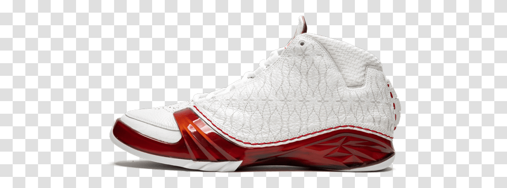 Air Jordan 23 White Varsity Red Outdoor Shoe, Apparel, Footwear, Sneaker Transparent Png