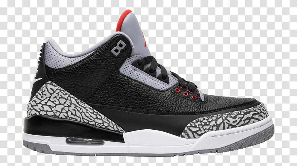 Air Jordan 3 Retro Og Black Cement Jordan 2 Black Cement, Shoe, Footwear, Apparel Transparent Png