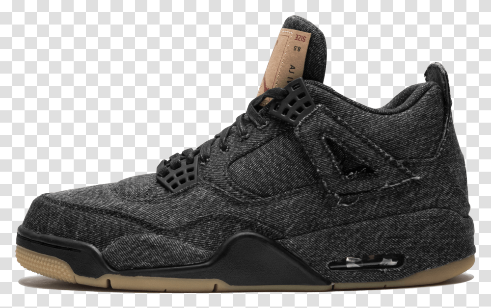 Air Jordan 4 Retro Levis Nrg Black Levis Nike Air Jordan Iv, Shoe, Footwear, Apparel Transparent Png